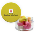 Twist Top Container With White Cap Filled With Conversation Hearts
